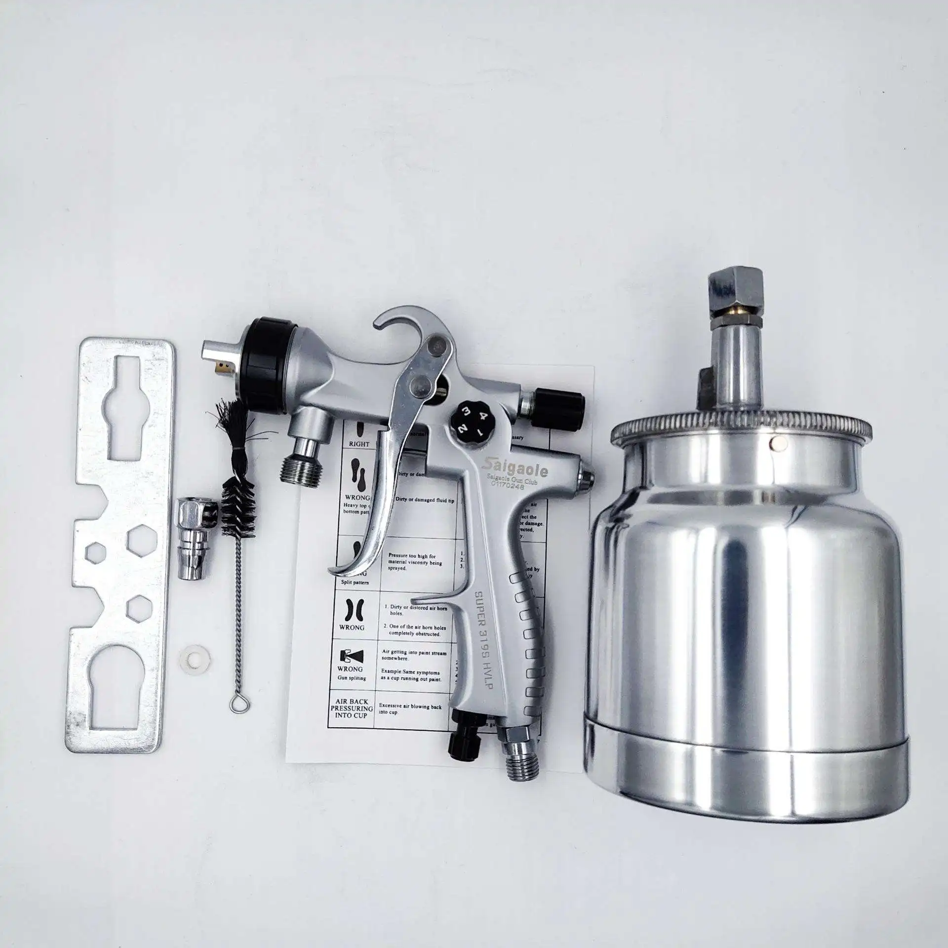 High Pressure Automotive Air Stainless Steel Pneumatic Tool Compressor Paint Spray Gun For Car