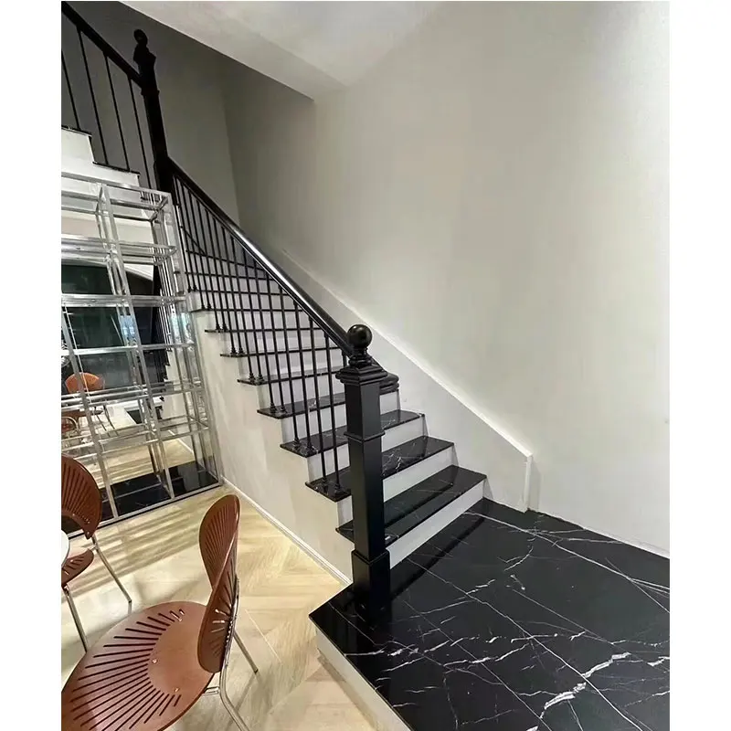 HZX Modern Design Style Nero Marquina Marble Slab High Quality Natural Black Marble Tile Floor Countertops Decoration Polished