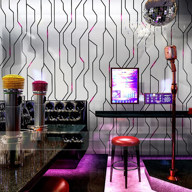 2022 3D PVC Wallpaper KTV Bar Home Decor Paper Rolls Wholesale