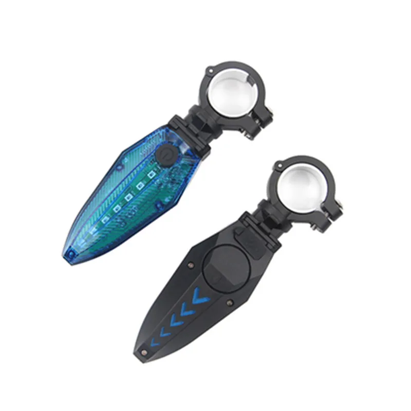 Bike vice handlebar light bicycle led light steering handlebar turn signal light electric horn alarm grip riding accessories