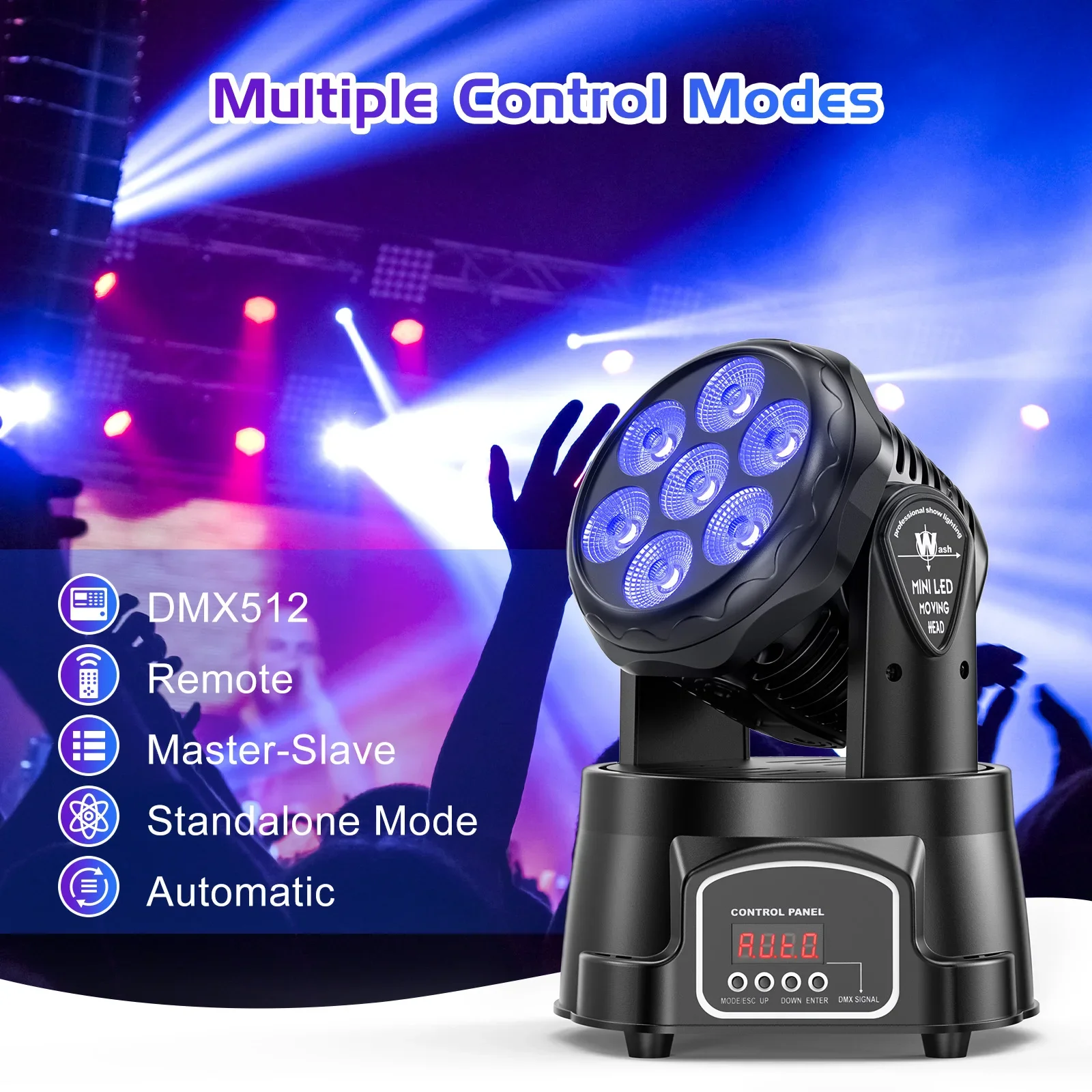 Rgbw Wash Move Head Lights Zoom Disco Dj Club Night Lamp Stage Light Led Dmx Control Moving Head Lights
