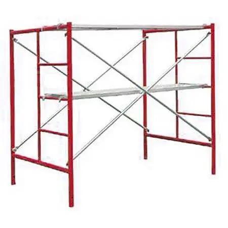 Painted Frame Construction Scaffolding