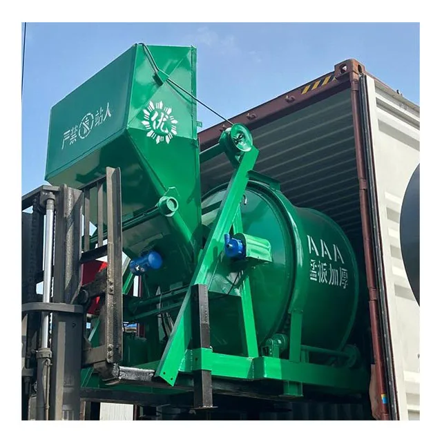 Cement Mixer With Lift Hopper Drum Roller  Cement Concrete Mixer With Self Loading Drum