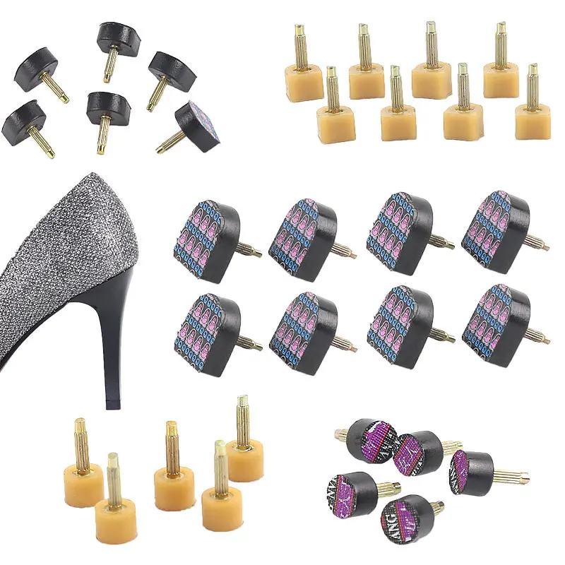 Women Shoe Heels Cover Reduce Friction Damage Round Horseshoe Shape Replace Heeltap Silencer Spike Protector Stopper Accessories
