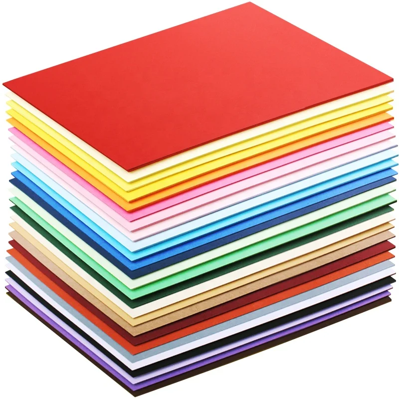 Colorful 160gsm 180gsm A3 A4 Cardstock Paper Gift DIY Hand Craft Cardboard Paper Custom Colored Packaging Cardboard Paper