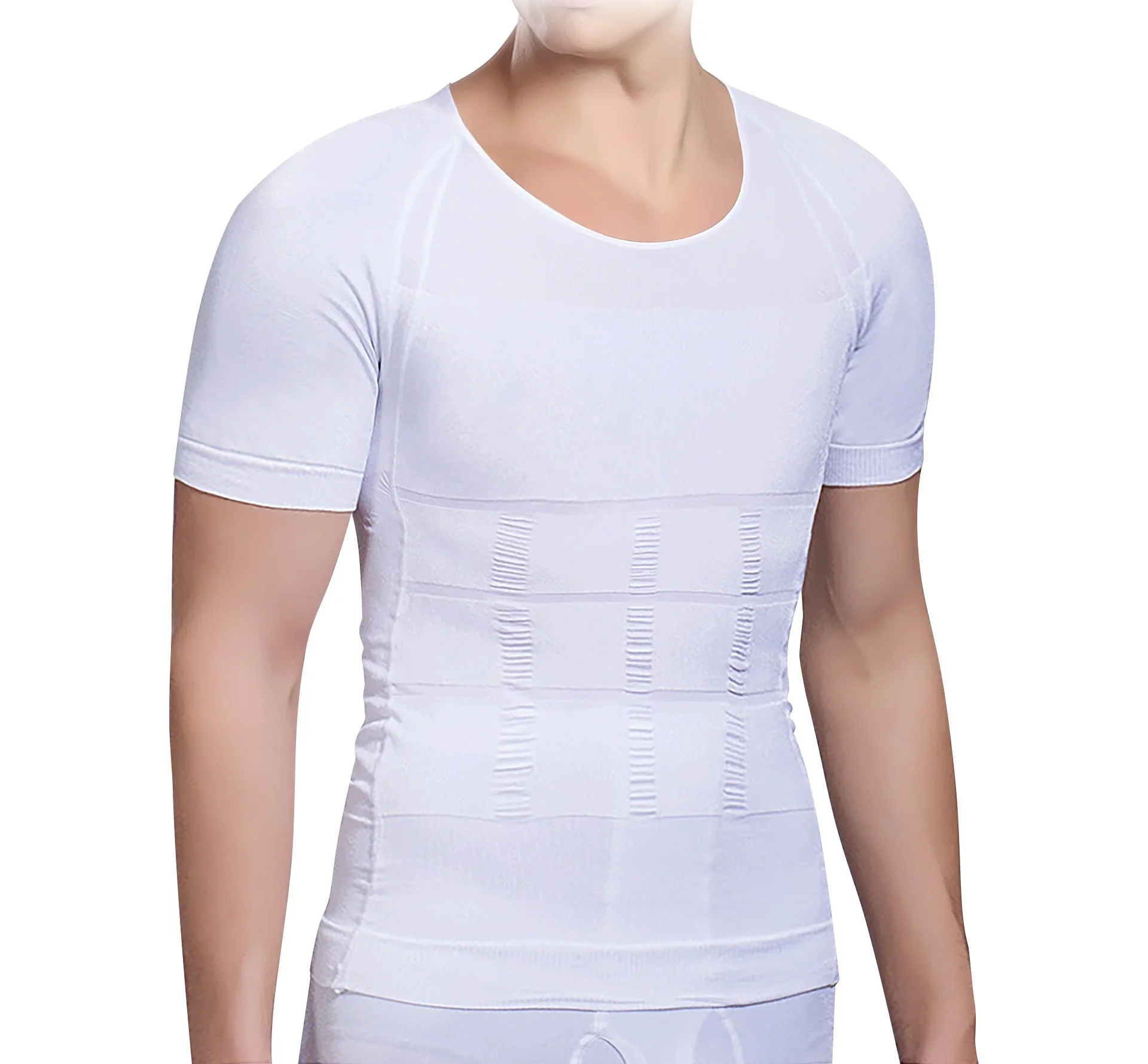 2022 New innovative product mens white custom logo slimming body shaper gym fitness t shirts