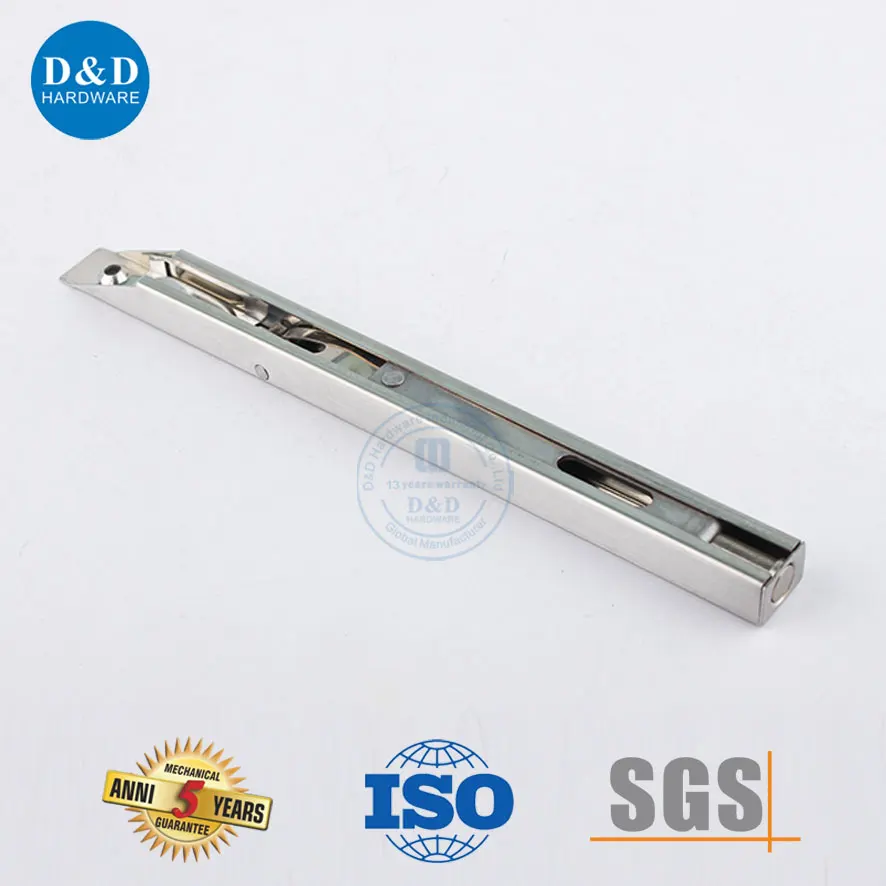 Stainless Steel Concealed Box Type Flush Door Bolt for Rebated Double Door