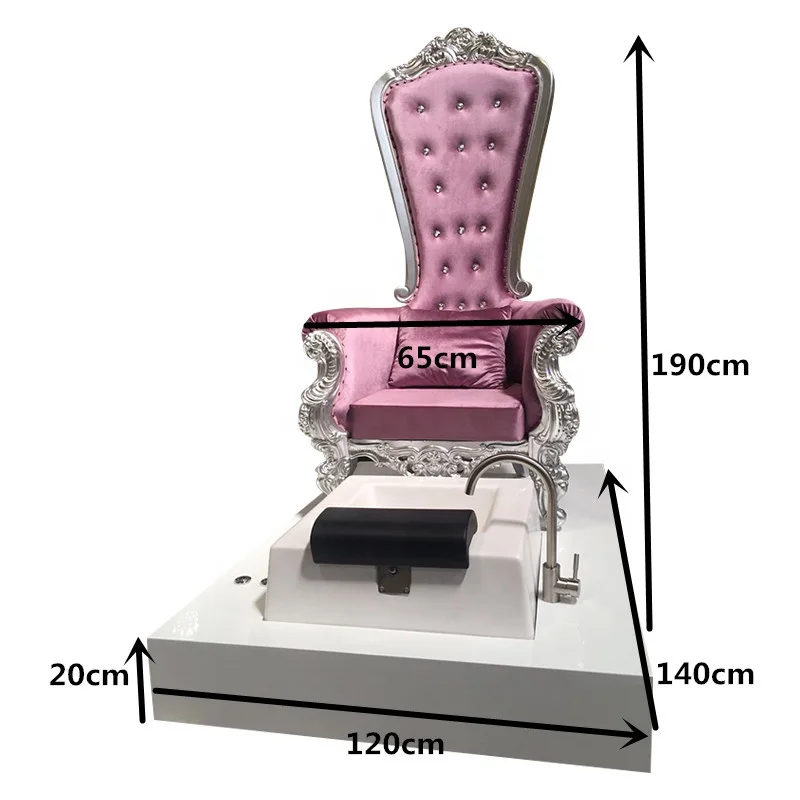 OEM salon furniture Europe style luxury pedicure spa massage chair queen throne for nail salon pedicure chairs pedicure station