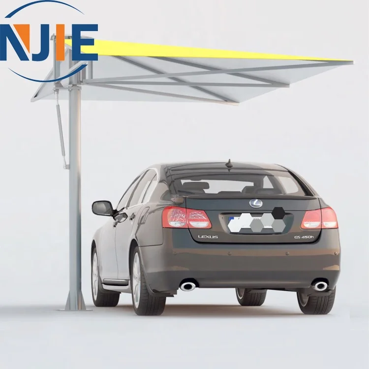 Newest design PVDF Membrane fabric galvanized steel foldable carport