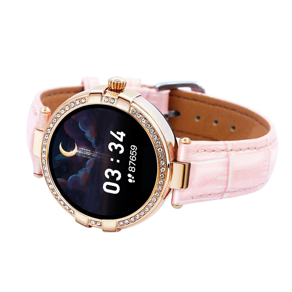 Top Selling Leather Strap R8 Waterproof Smart Watch Body Temperature Health Monitor Smart Watch For Ladies