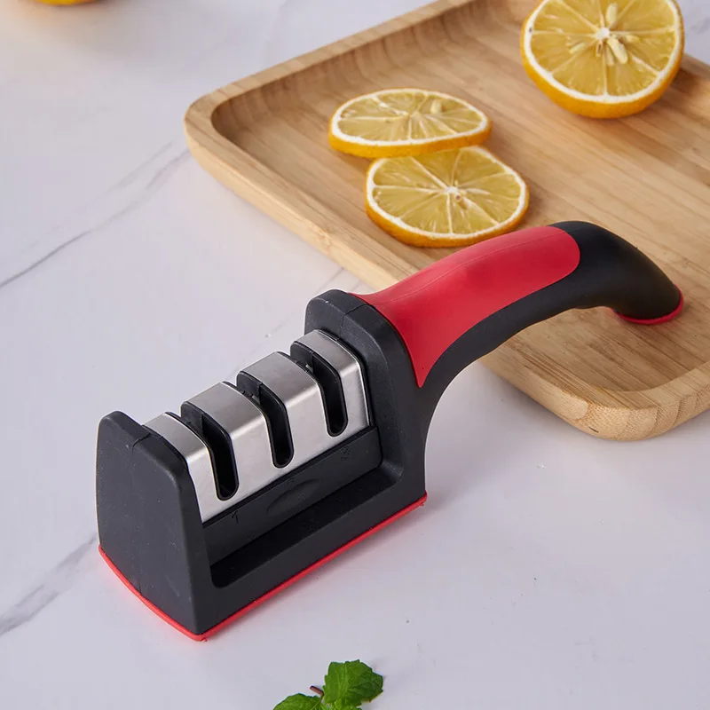 Wholesale 4 in 1 Knife Sharpener Kitchen Budget Quick Sharpening Stone Multi-functional Tungsten Steel scissor sharpener