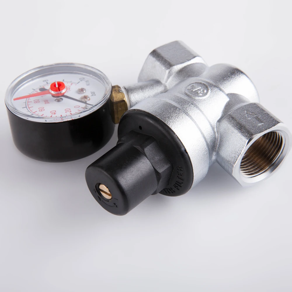 factory price best sale customized forged brass male threaded adjustable water pressure regulator