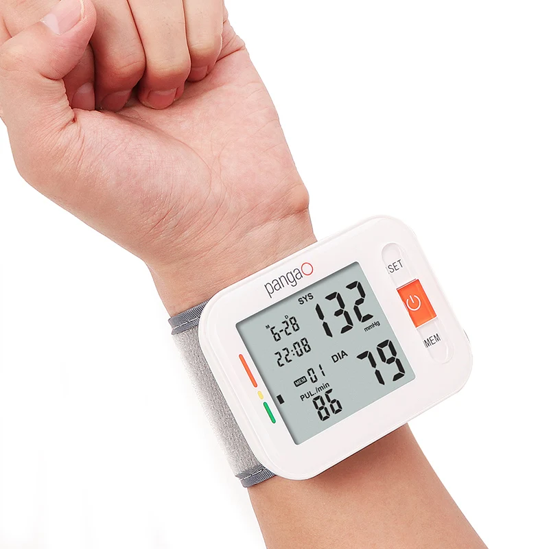 Portable LCD Display Automatic Sphygmomanometer Electronic BP Machine Digital Wrist Blood Pressure Monitor