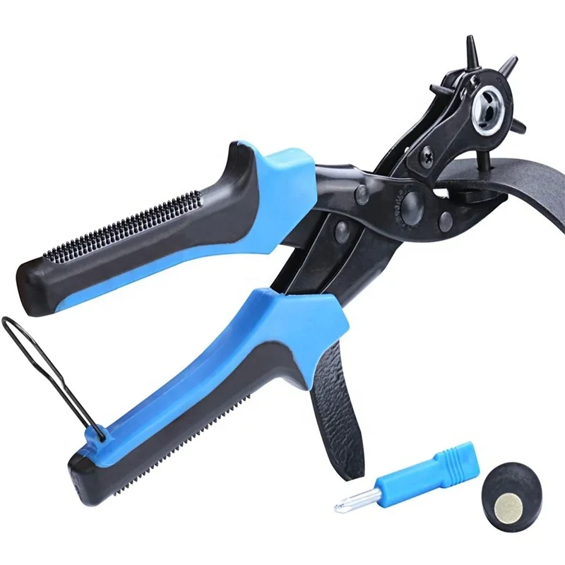 Leather belt hole punch plier Easily Heavy Duty Revolving Punch Plier Tool