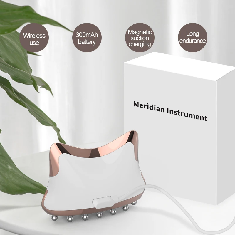 Microcurrent Guasha face lifting beauty instrument TENS electrical muscle stimulating skin tightening machine