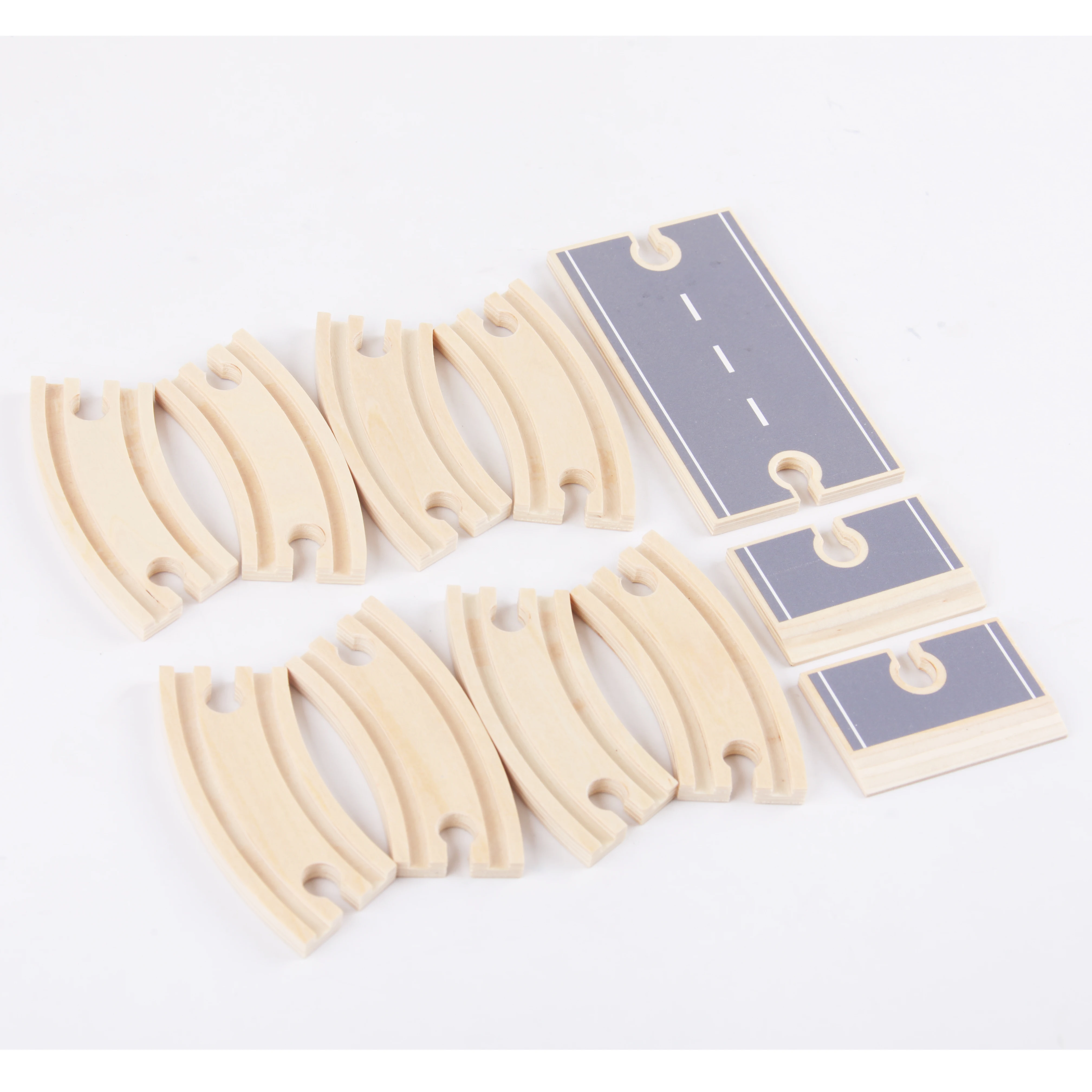 2024 Popular Kids Wooden Train Track Set Educational Toy Railway Wooden Train Track Set For Children
