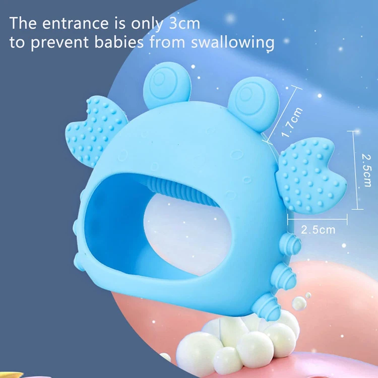 Baby Mitten Silicone Teether for Soothing Teething Pain Relief, Baby Chew Toys