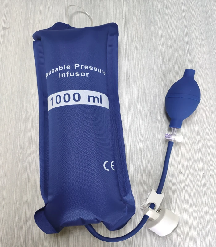 1000 ml Reusable Manual pressure infusion bag with pressure indicator