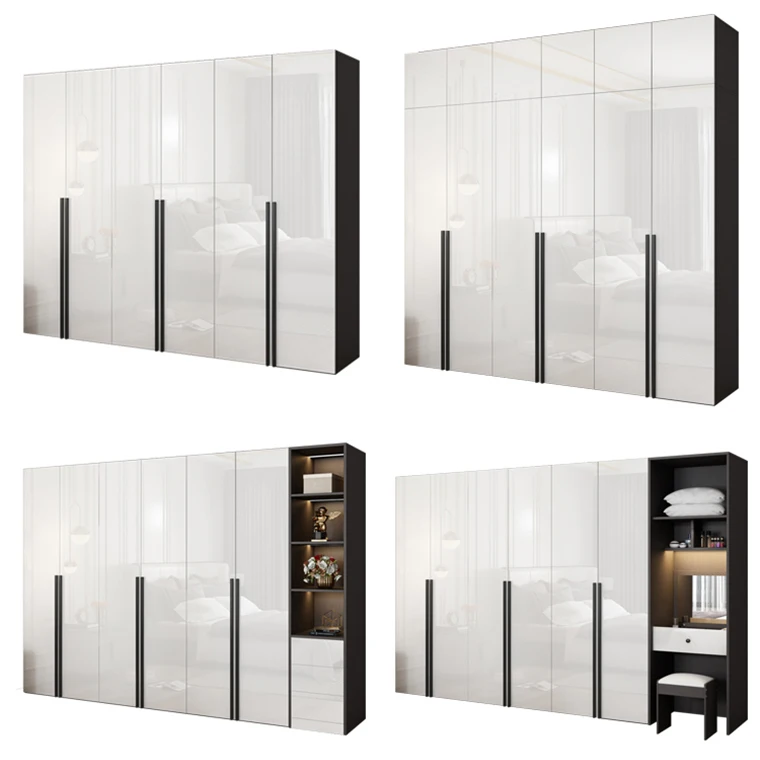 Luxury home hotel furniture modern wardrobe with dresser clothes closet