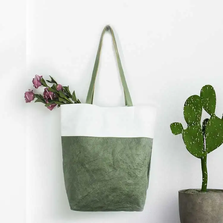 Fashion Portable Women Waterproof Travel Handbag Shopping Shoulder Tyvek Paper Tote Bag