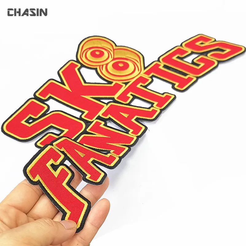 Custom Twill fabric embroidery iron on patch