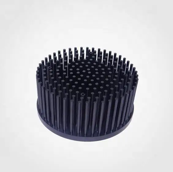 Custom Low-Cost Black Anodized Aluminium Led Pin Fin Heat Sink Compound Cold Forging Aluminium Radiator CNC machining Heat Sink