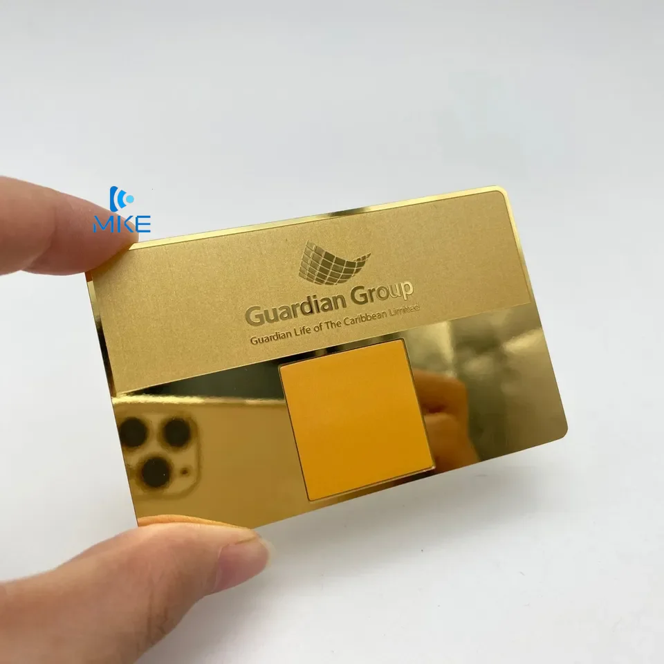 Золотые 24k золотые металлические карты nfc