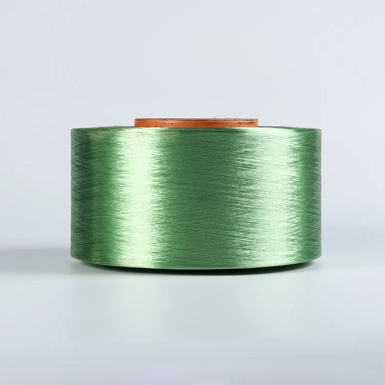 Custom color  filament polyester dty 150/48big twist tubular logo yarn for woven ribbon label industries