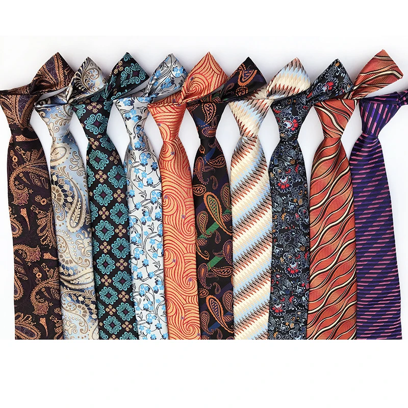 Custom 8cm Formal Silk Necktie Paislery Floral Jacquard Ties for Men Business Wedding Accessories Gravata Bule Yellow Tie