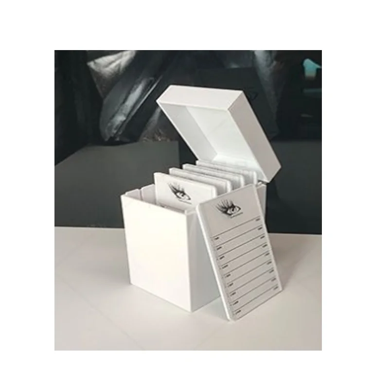 New Design 5 tiles Lash Organizer Beauty Storage Box Case Acrylic Eyelashes Package Box Clear Acrylic Lashes Box