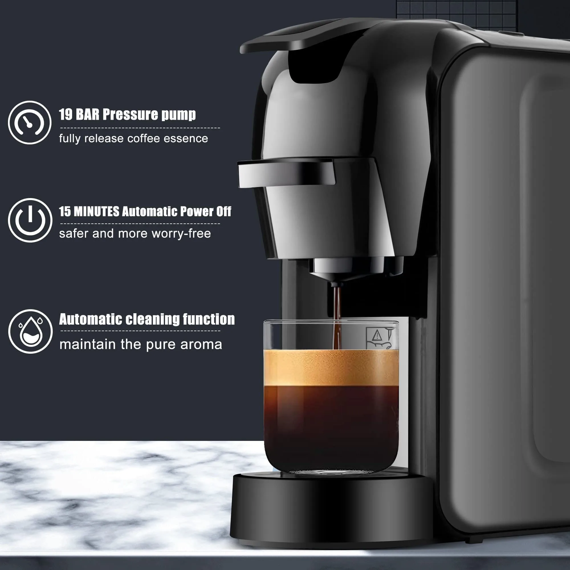 Новая многокапсульная Эспрессо-машина 3 в 1 совместимая с Nespresso оригинальная машина для приготовления эспрессо Dolce Gusto и Ground дома ложкой