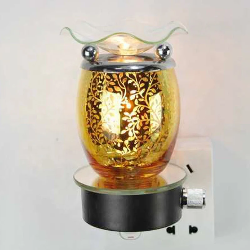 OEM Plug-in oil warmer Glass aroma burner Electric wax melt warmer