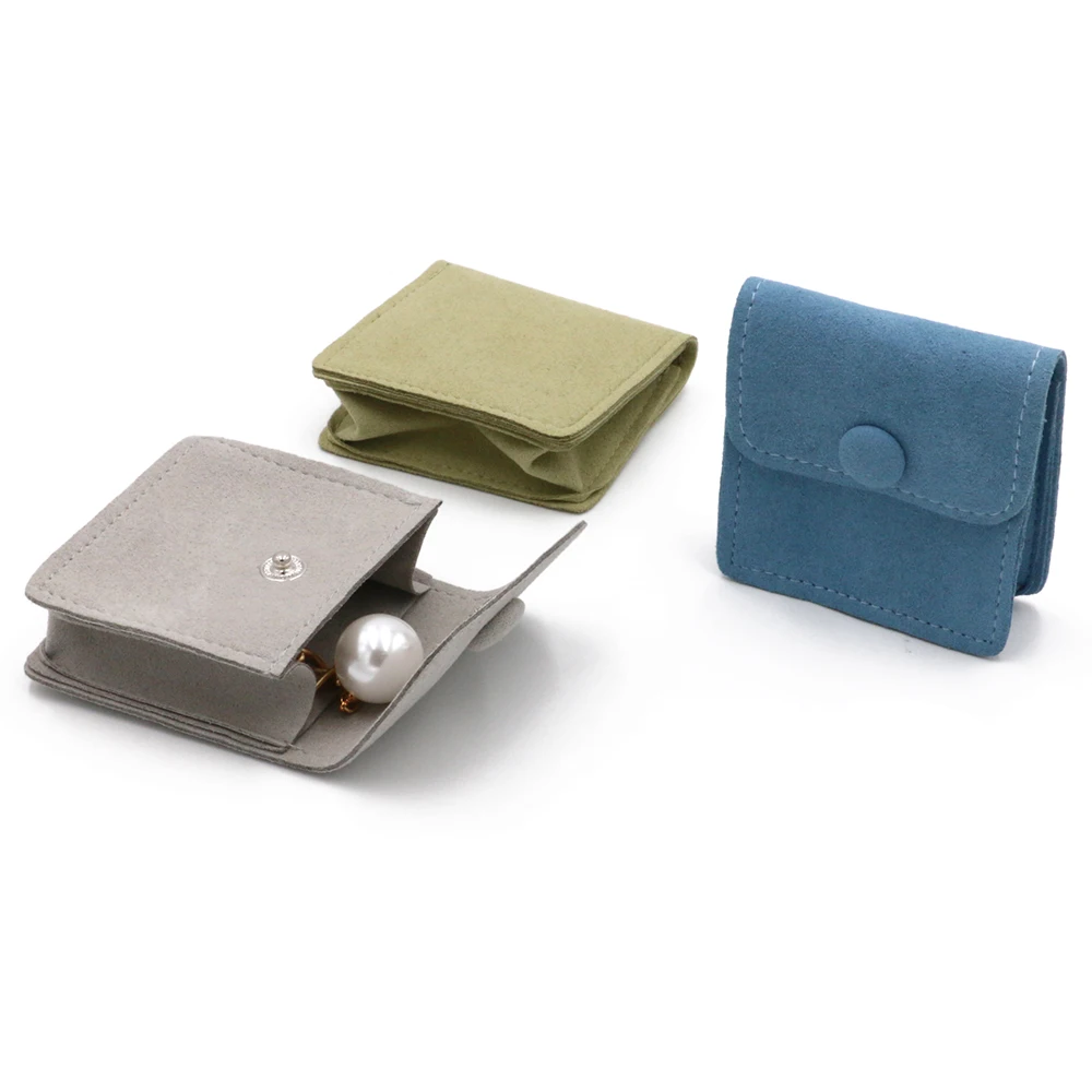 Небольшой Подарочный конверт из микрофибры с кольцом, упаковка для ювелирных изделий на заказ, бархатный мешочек для ювелирных изделий