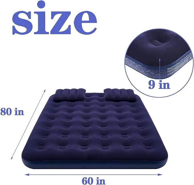 Factory Price Portable Inflatable Mattress Air Cushion Bed Inflatable Bed With Pump And Pillows For Outdoor Camping