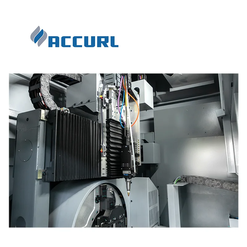 ACCURL Metal Tube Laser Cutting Machinery Machine High Precision And High Speed Fiber Tube Laser Cutting Machine For Steel Metal