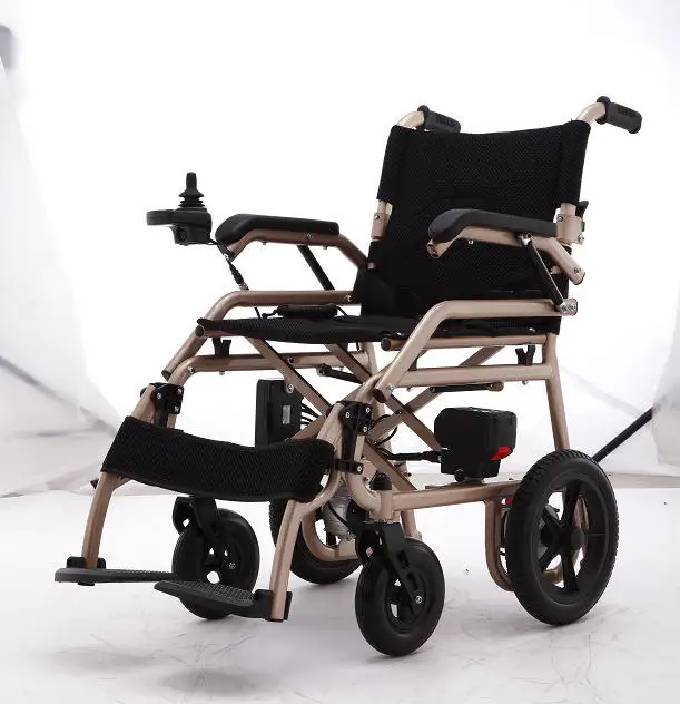 Medical Recommended Rehabilitation Electric Wheelchair Backrest Automatic Brake Mobile Scooter Folding Electric Wheelchair