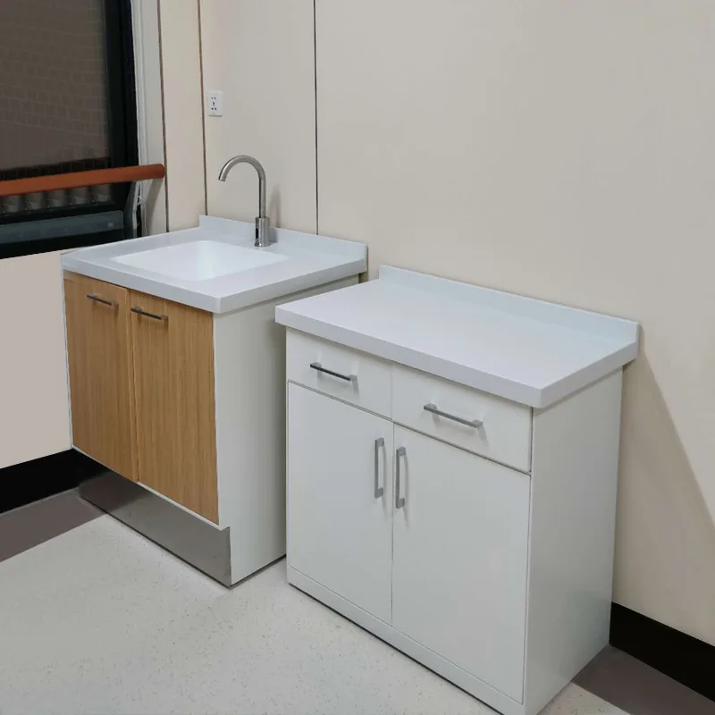 Hospital All Steel Laboratory Cabinets with Wall bench wall hanging cabinet lab workbench