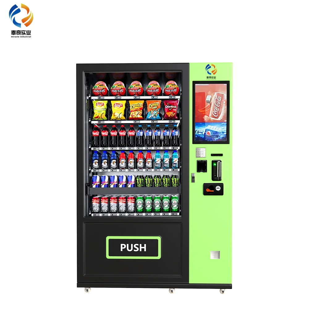 Advanced Drink And Snack Vending Machine With Intelligent System Remote Monitoring And Energy Efficiency
