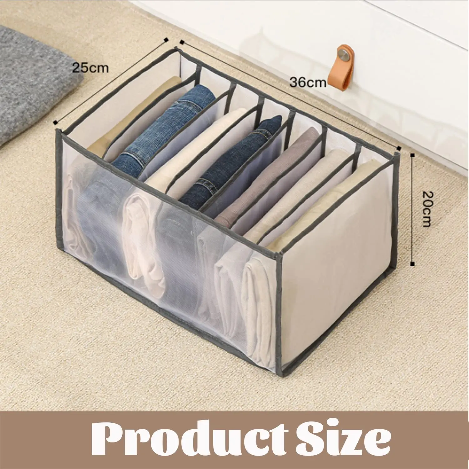 Foldable Closet Drawer Organizer Clothes Drawer Mesh Separation Box Portable Bedroom Closet Organizers