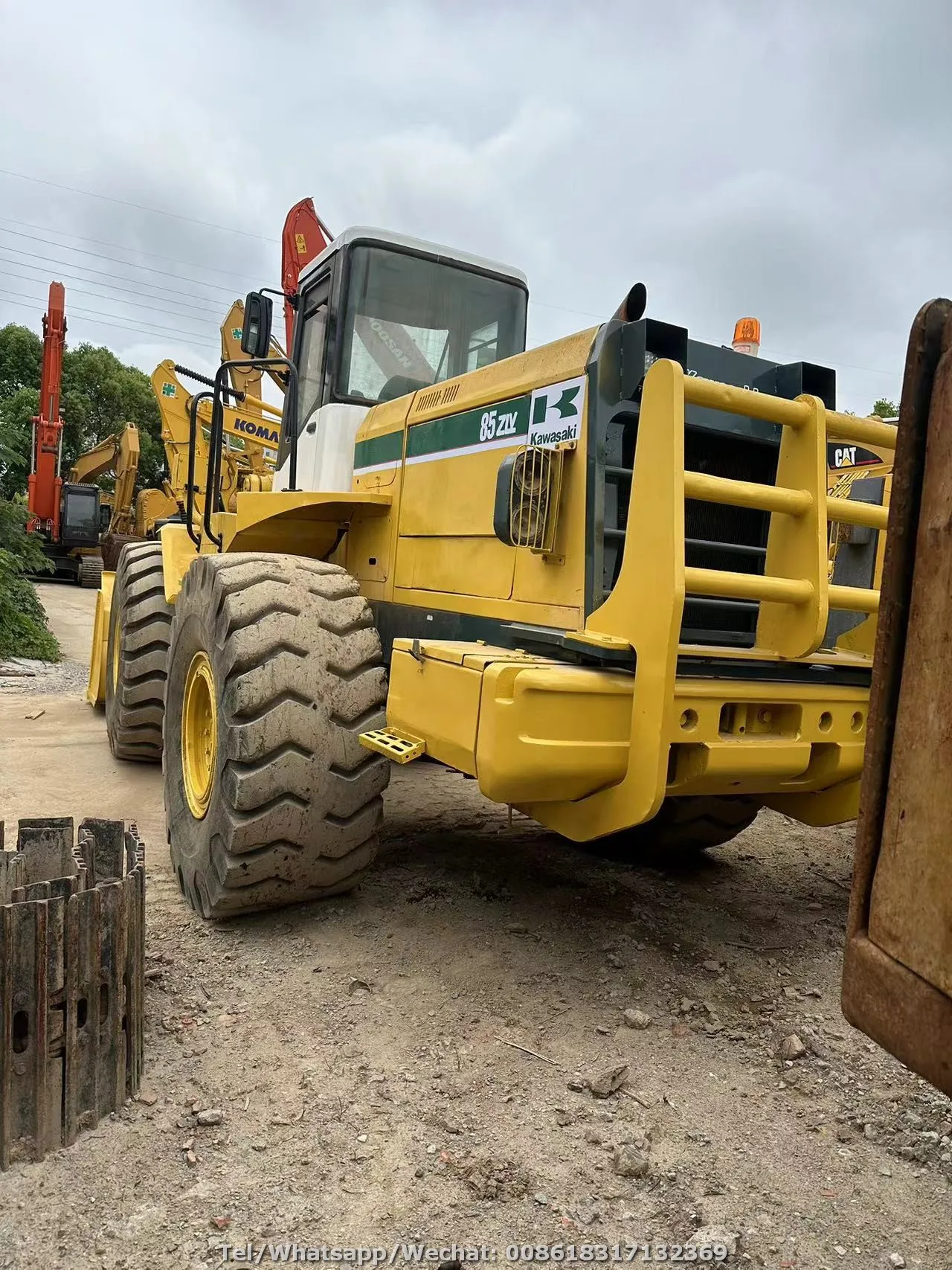 Used kawasaki 85Z 5 ton 3.5CBM Bucket Wheel Loader Made in Japan Kawasaki Front Discharge Loader