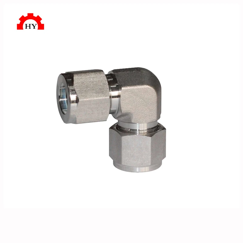 Swagelok type high pressure 6000psi double ferrules stainless steel ss316 union elbow