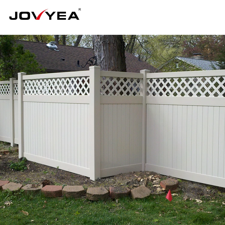 Custom New Design Cheap Outdoor Friendly White Vinyl Fencing Privacy Garden Fence