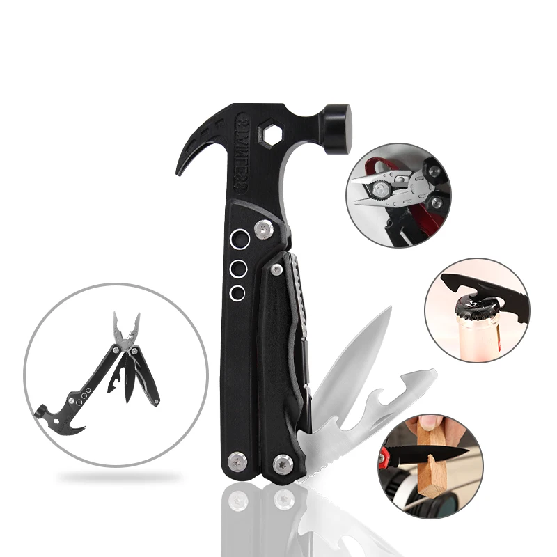 
Outdoor portable multi-function tool, multi-color can be customized with samples and practical safety hammer, claw hammer 