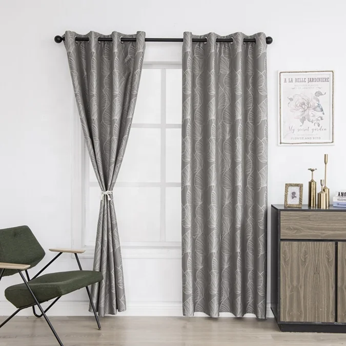 Hot Selling Jacquard Home Flat Window Decoration Fabric Modern Jacquard Curtains Luxury Living Room Curtains