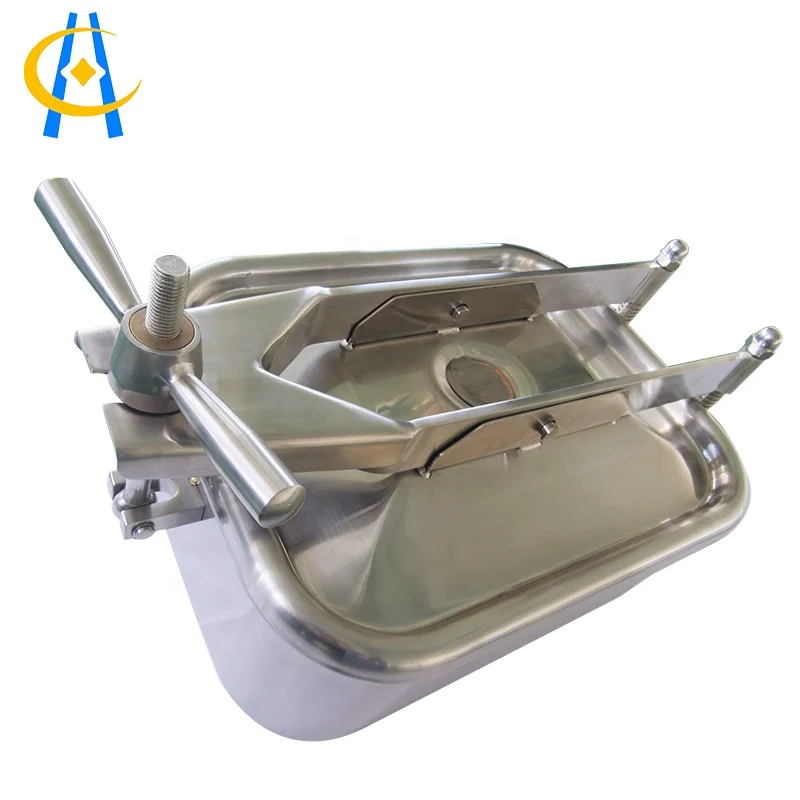 
Stainless Steel Rectangular Manway Covers designer For Food Beverage Equipment 
