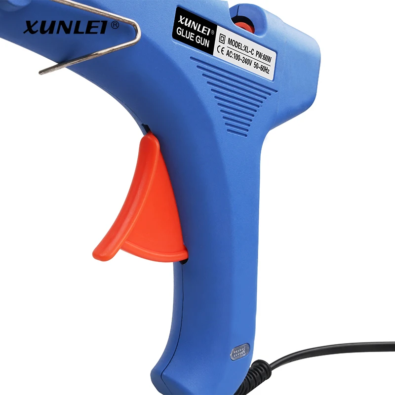 High Quality 60W Glue Gun with Rubber Nozzle Factory Sale for 11mm glue sticks