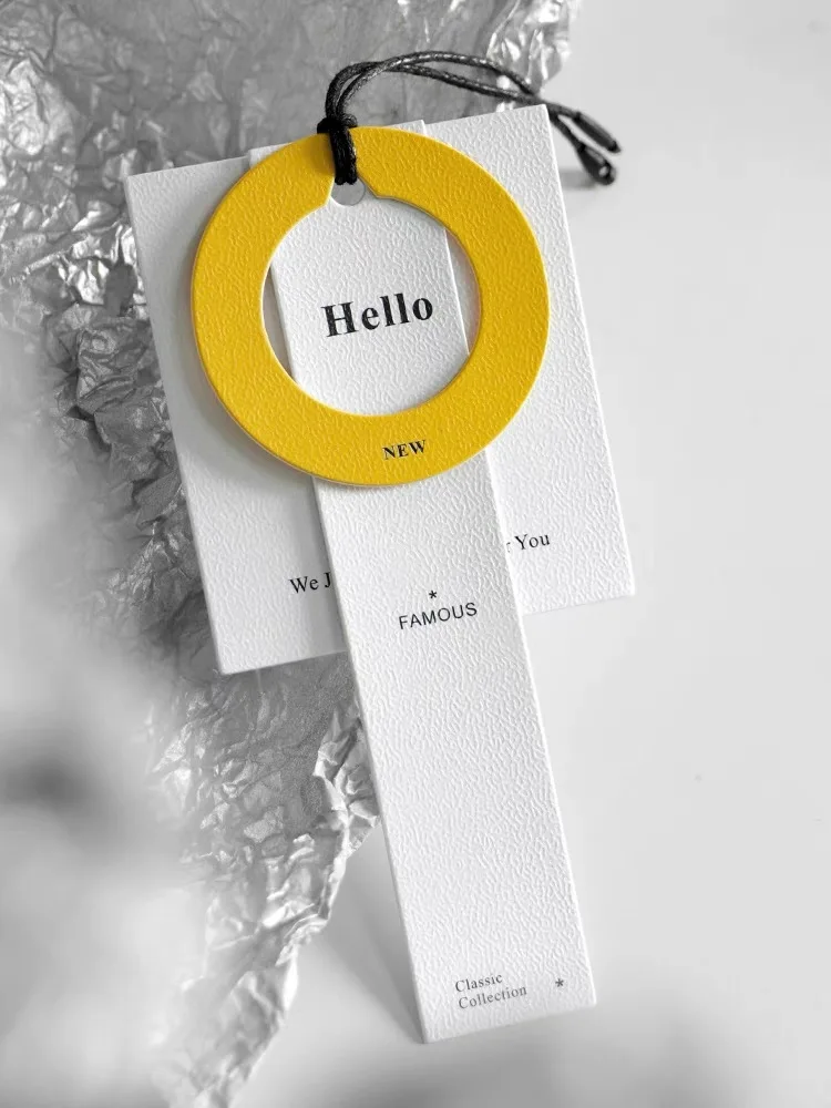 Custom Colorful Transparent Sleeve Garment Hangtag Hang Tag With Wholesale Price Clothes Tag Custom Hair Hangtag