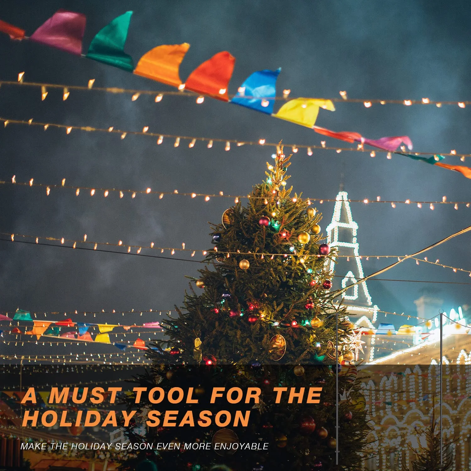 Garden Light Pole Decorative Holiday String Light Poles Outdoors Light Pole