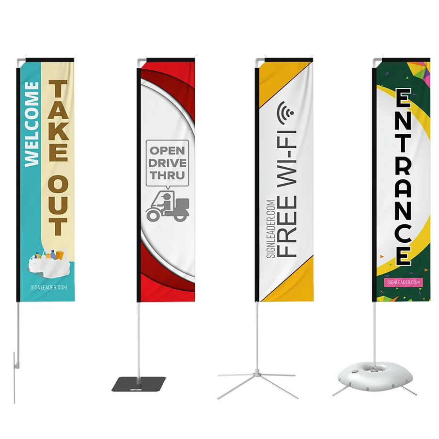 Heavy Duty Modern Custom Design Canopy Billboard Promotional Advertising Dynamic Rectangular Display tent flags banners