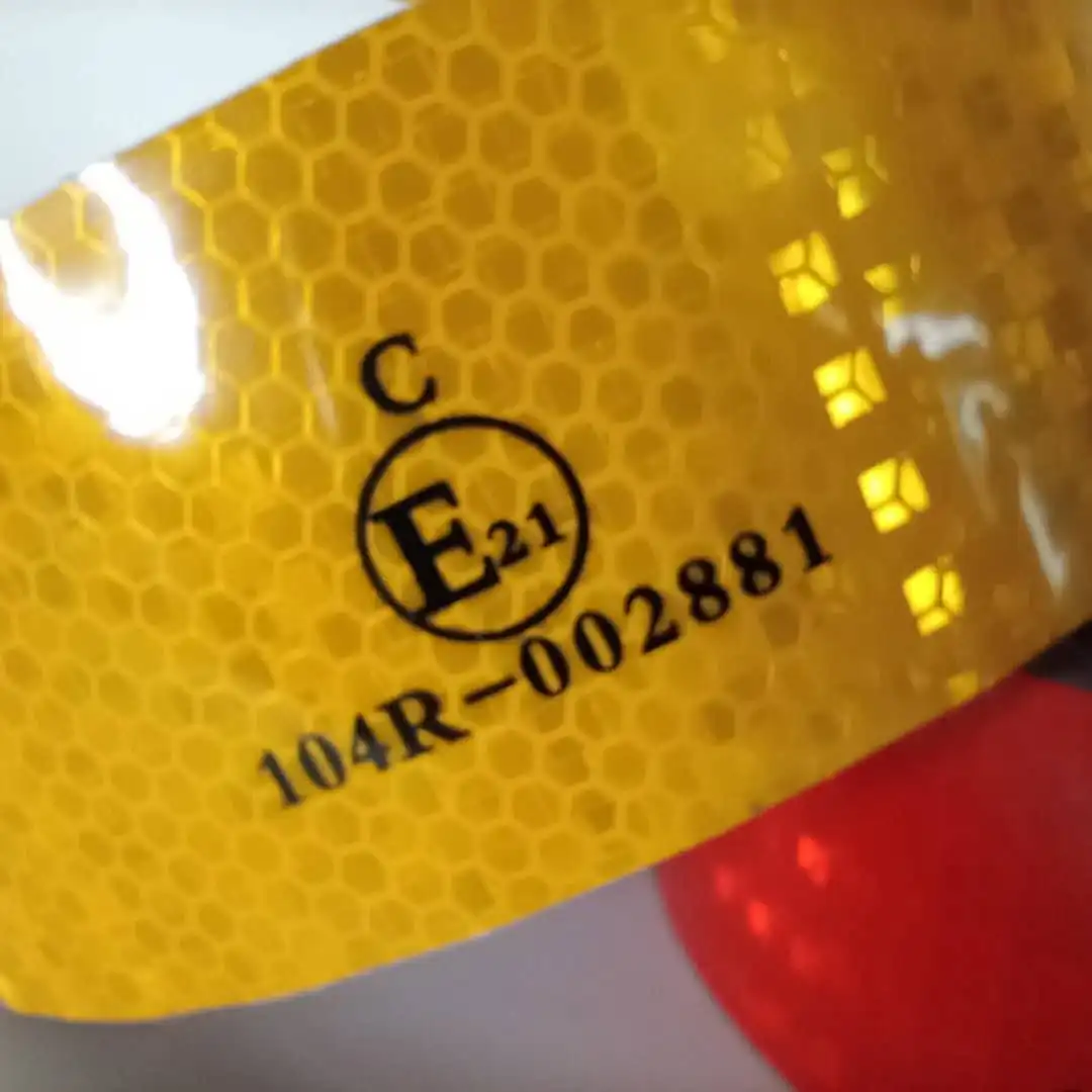 E21 104R-002881 Reflective Conspicuity Tape Prismatic Reflective Sheeting Adhesive Custom Logo Printing Is Available 5 Years WRS